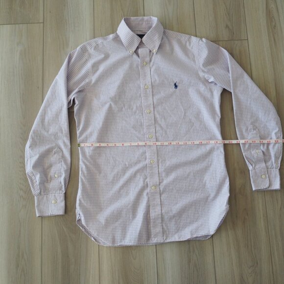 Ralph Lauren Blue Label Purple and Pink Checkered Dress Shirt 14 1/2 Neck 32/33 - Picture 13 of 16